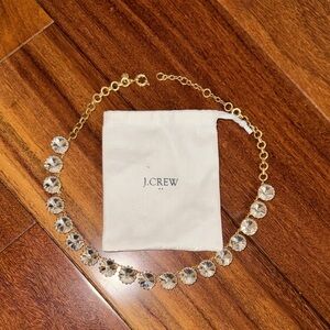 J. Crew Gold Necklace with Sparkling Accents